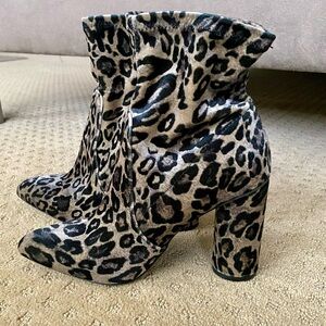 Leopard Print Sock Boots